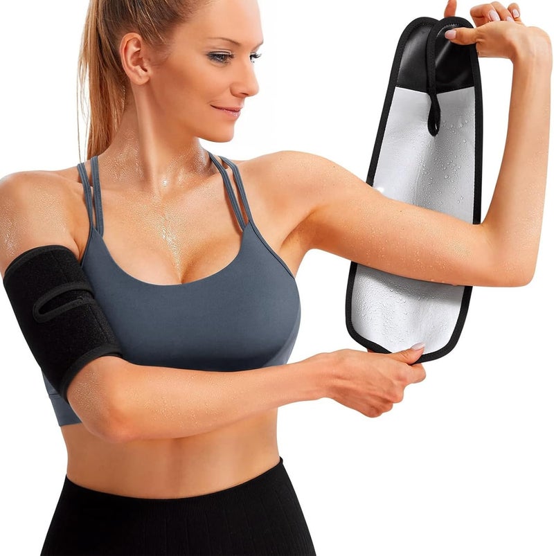Donason Store Women's Arm Trimmers 2Pcs Adjustable Sweat Arm Shaper Bands Compression Workout Sleeves Sauna Wraps for Flabby Arms - Image 1